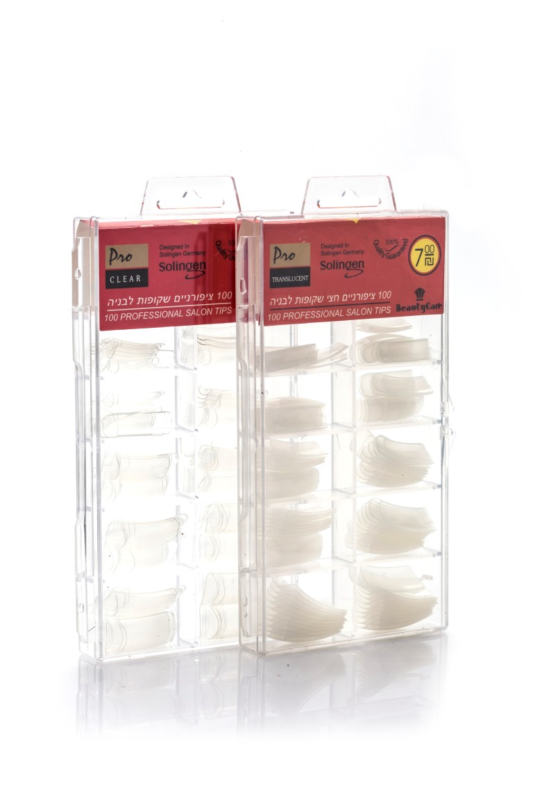 ציפורניים מלאכותיות שקופות לבניה