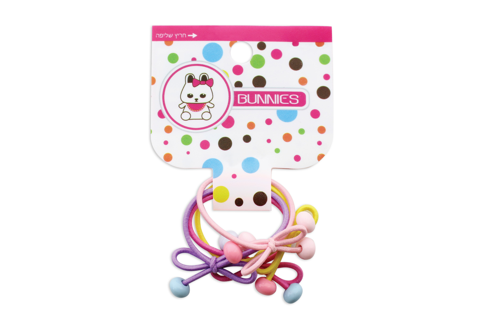 גומיות דקות מעוטרות אבנים וקשר