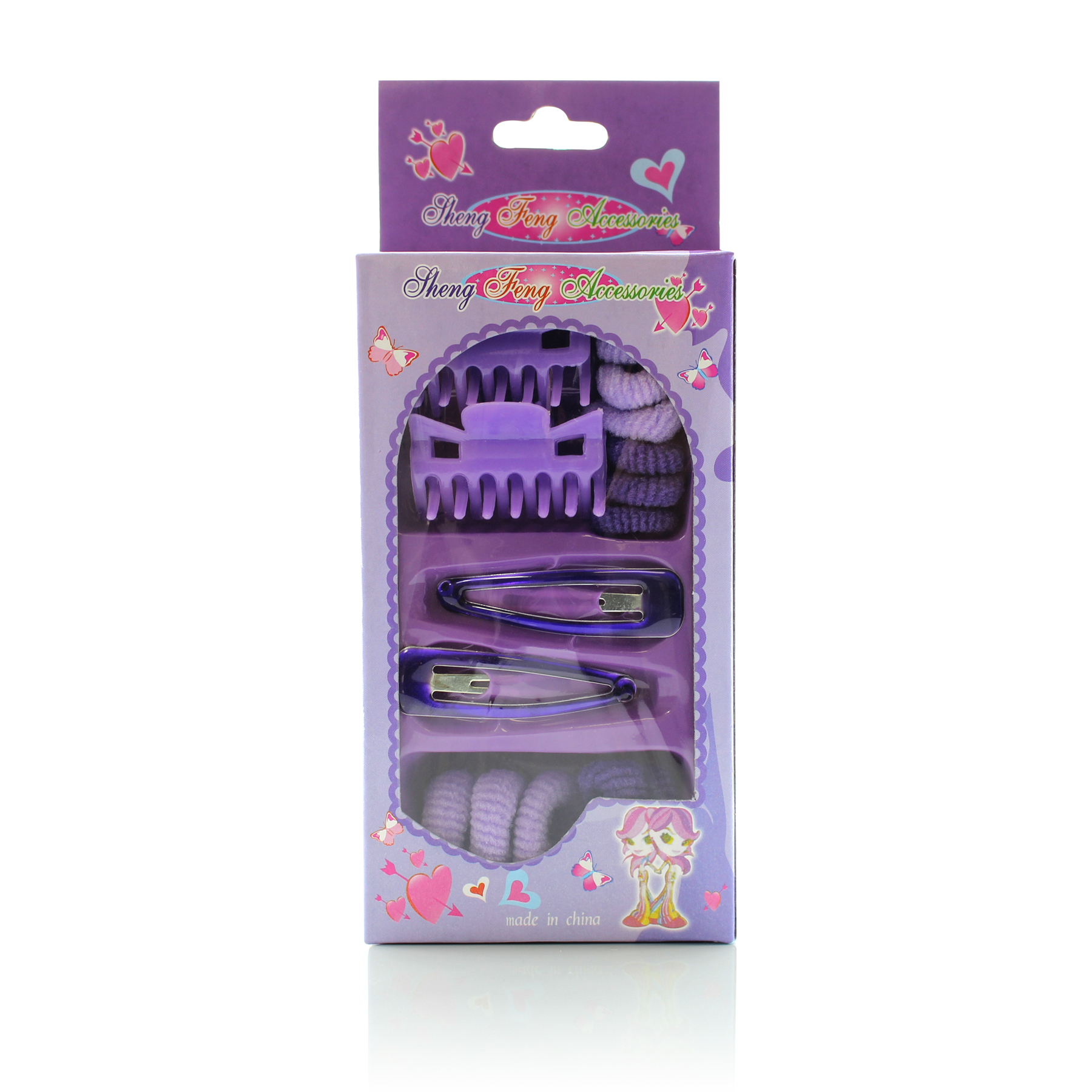 מארז שי המכיל קישוטי שיער לילדות