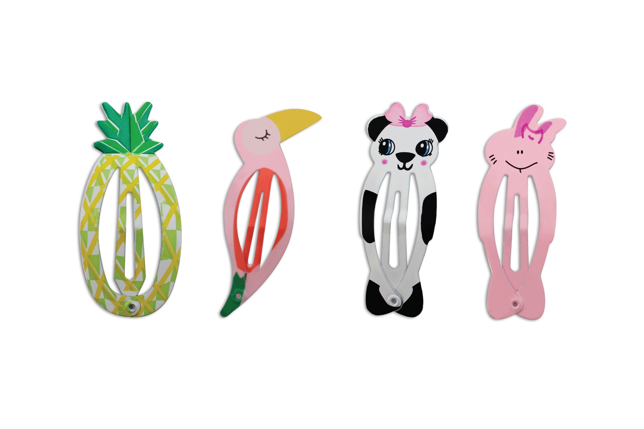 רביעיית סיכות תיק-תק במגוון צורות ודמויות