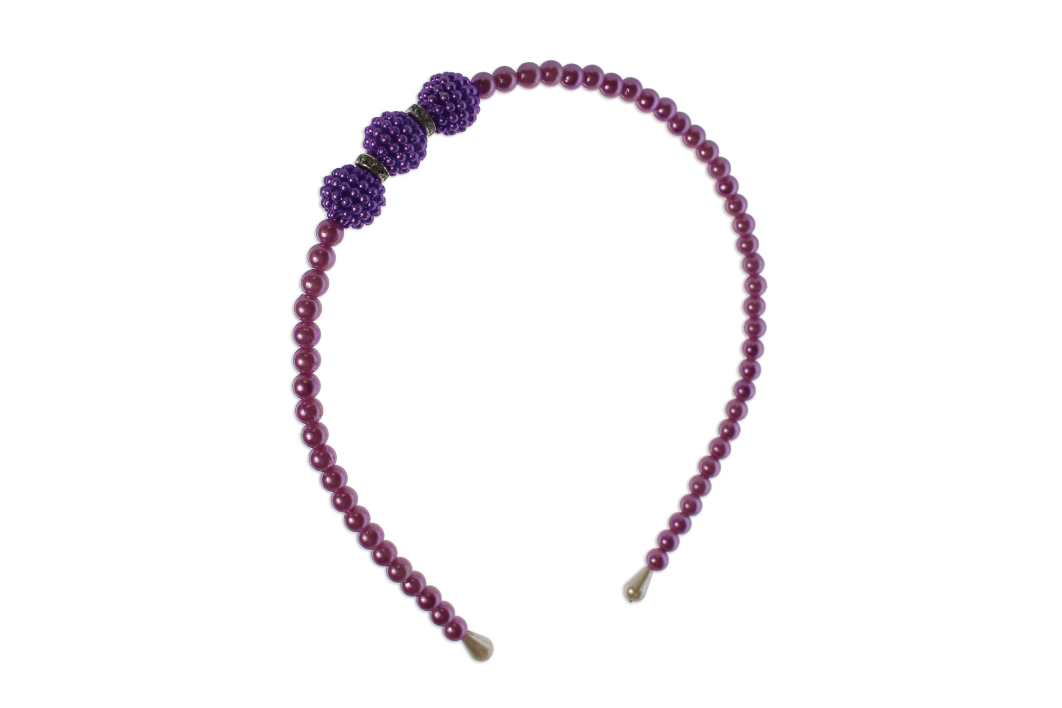 קשת לשיער 'חרוזים' מעוטרת פנינים צבעוניות