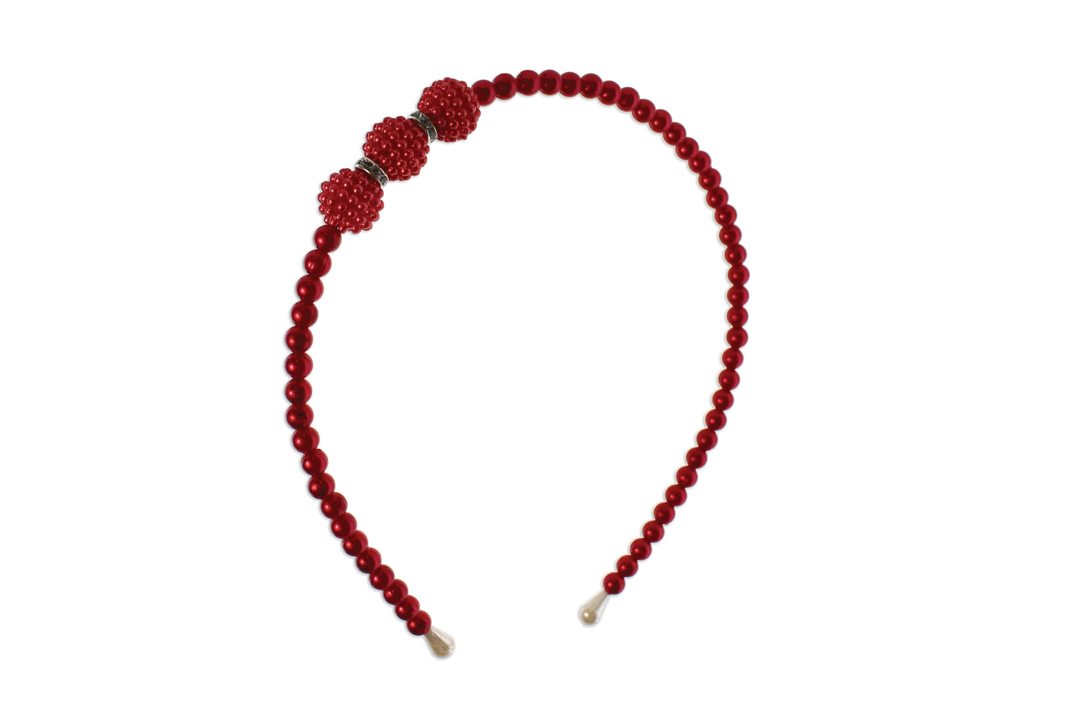 קשת לשיער 'חרוזים' מעוטרת פנינים צבעוניות