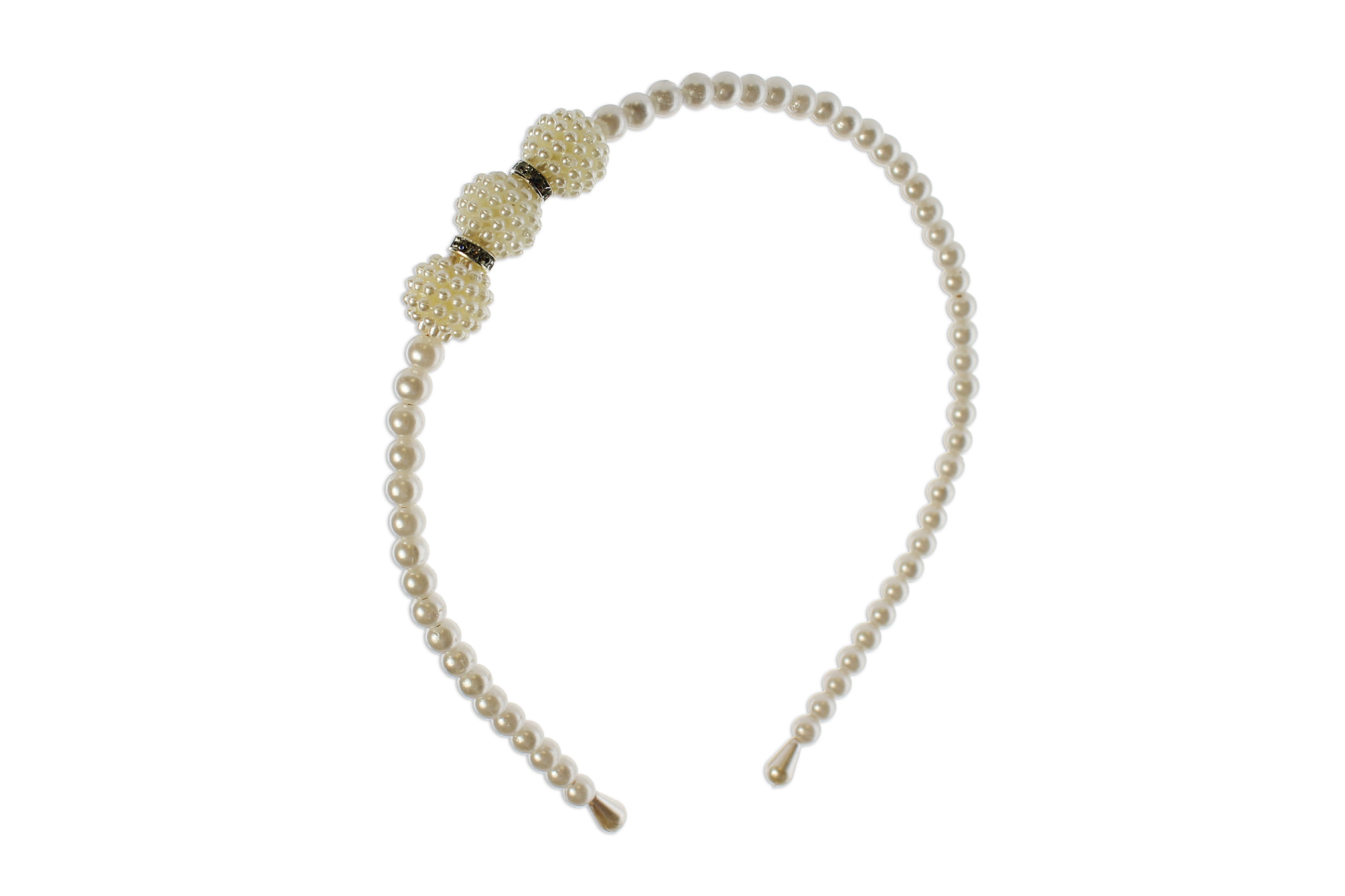 קשת לשיער 'חרוזים' מעוטרת פנינים צבעוניות