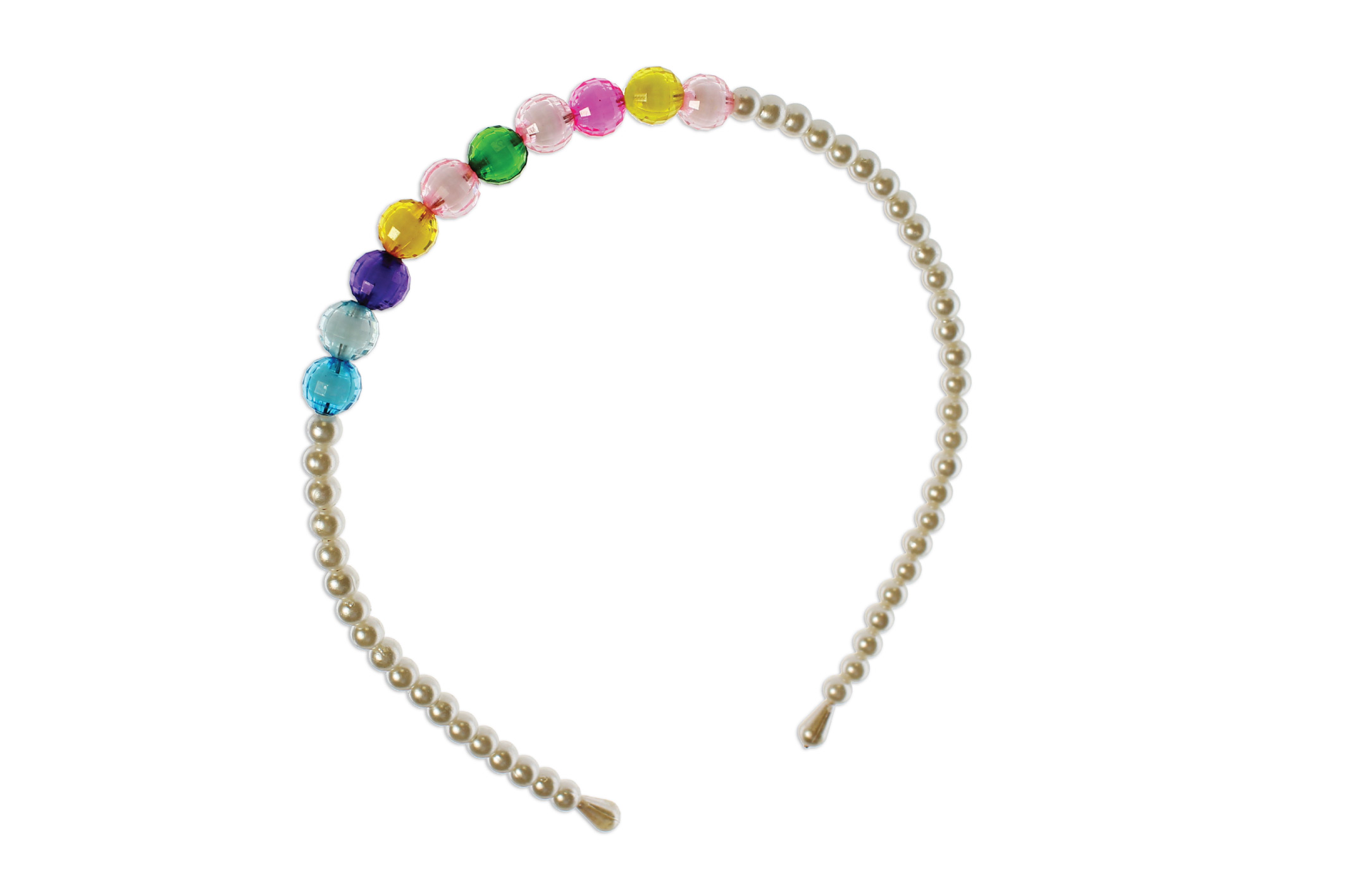 קשת לשיער 'חרוזים' מעוטרת פנינים צבעוניות