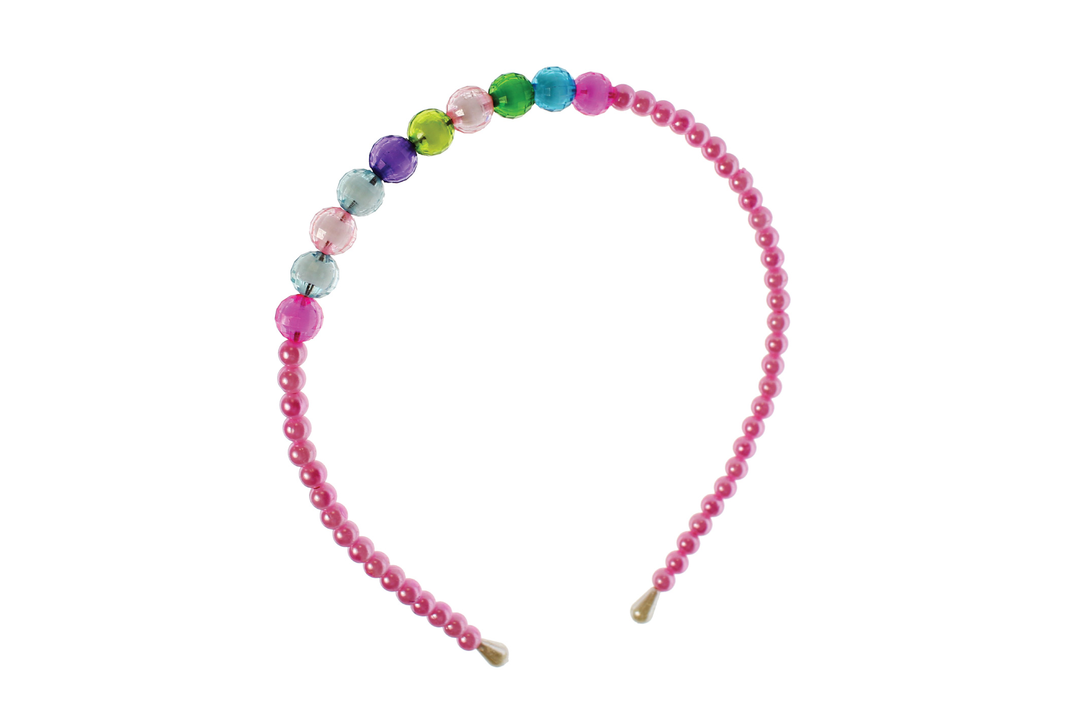 קשת לשיער 'חרוזים' מעוטרת פנינים צבעוניות
