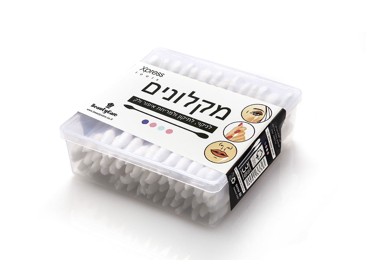 מקלונים לניקוי ולמריחת איפור ולק