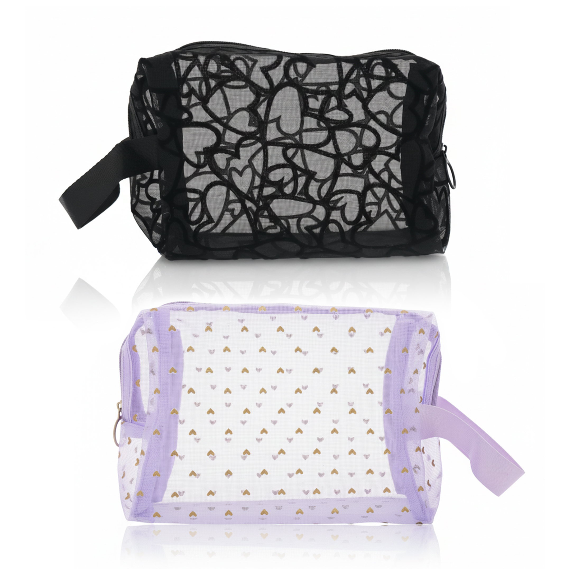 תיק איפור / רחצה - דגם תחרה